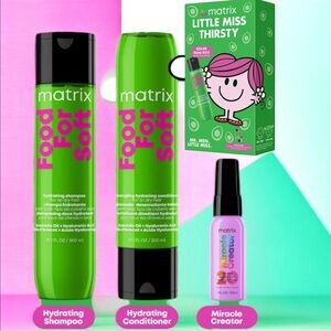 Matix Food for Soft Hair Care Set -shampoo, conditioner, & miracle leave in new